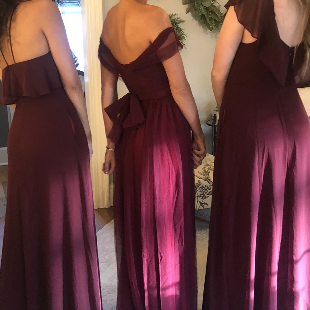 Birdy Grey Cabernet Convertible Tulle Dress Gown